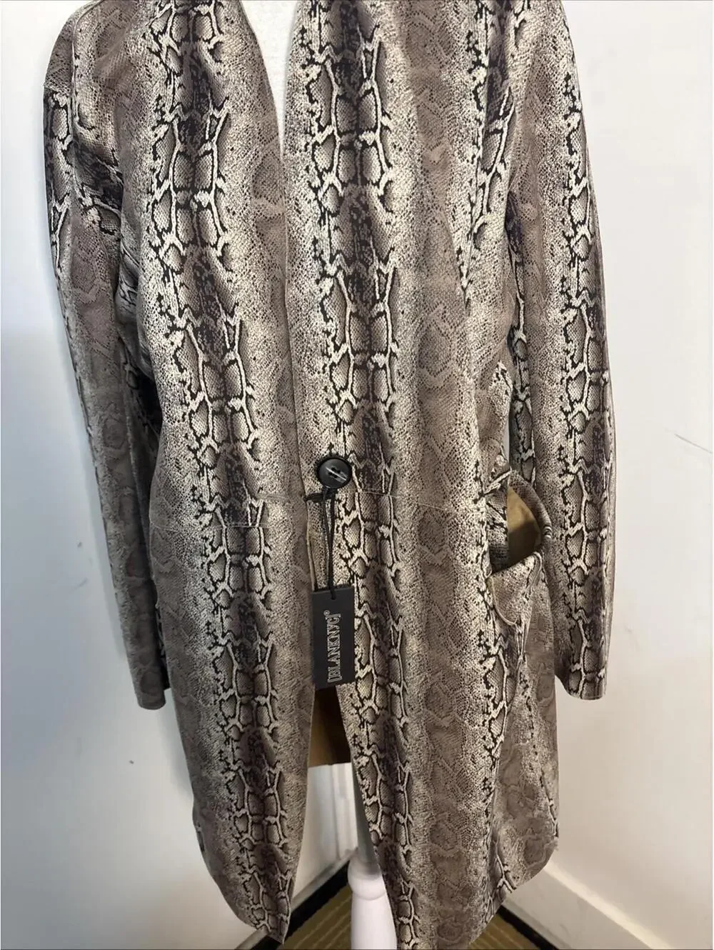 BlankNYC Snake Charmer Faux Suede‎ Jacket Coat Womens Size XS Brown Tan